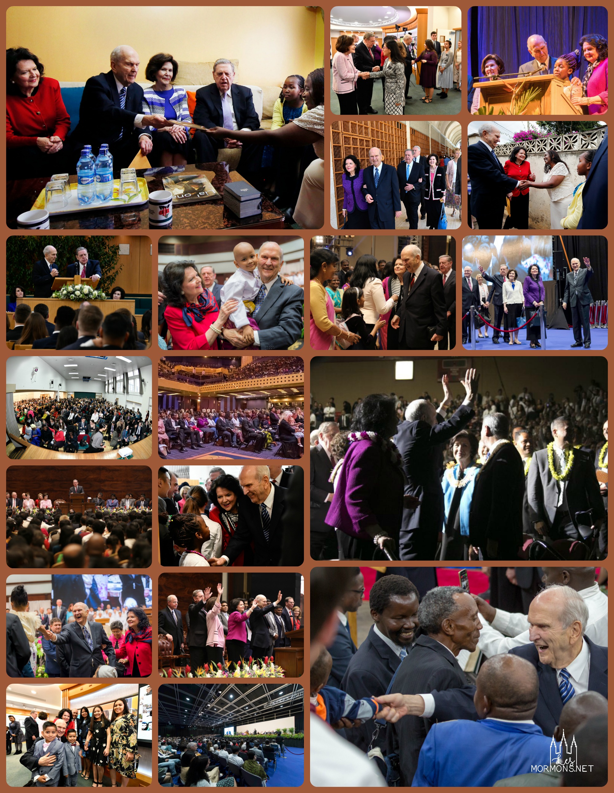 photos de la tournée ecclésiastique mondiale de Président Nelson
